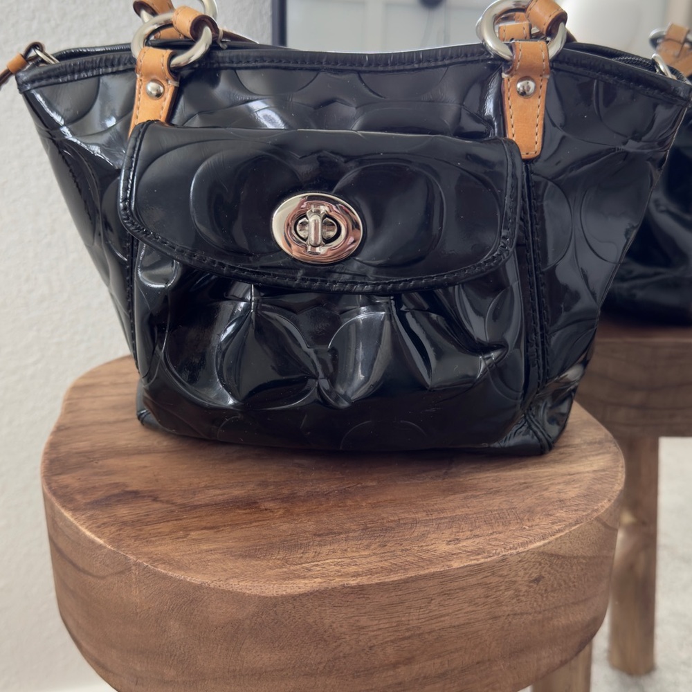 Coach Black Patent Leather Women's Bag
